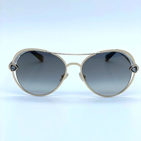 NEW JIMMY CHOO SARAH/S 0RHL FQ Gold Mirrored Women Sunglasses - Picture 3 of 11